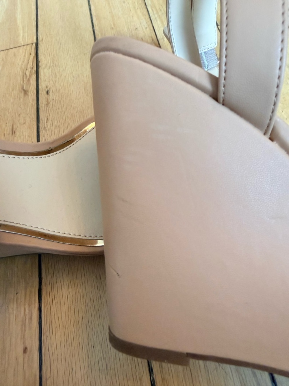 Jessica Simpson Women's Ankle-Strap Wedge Sandal in Nude - Picture 5 of 7